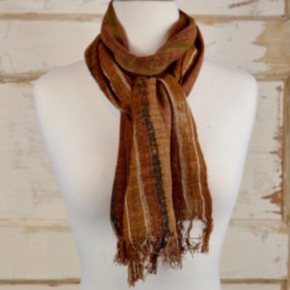 Natural Dyed Wild Silk Scarf
